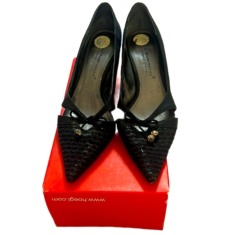 6.5 Martinelli Low Heel Designer Pumps Shoes